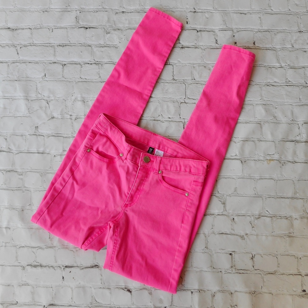 Divided by H&M Neon Pink Skinny Jeans